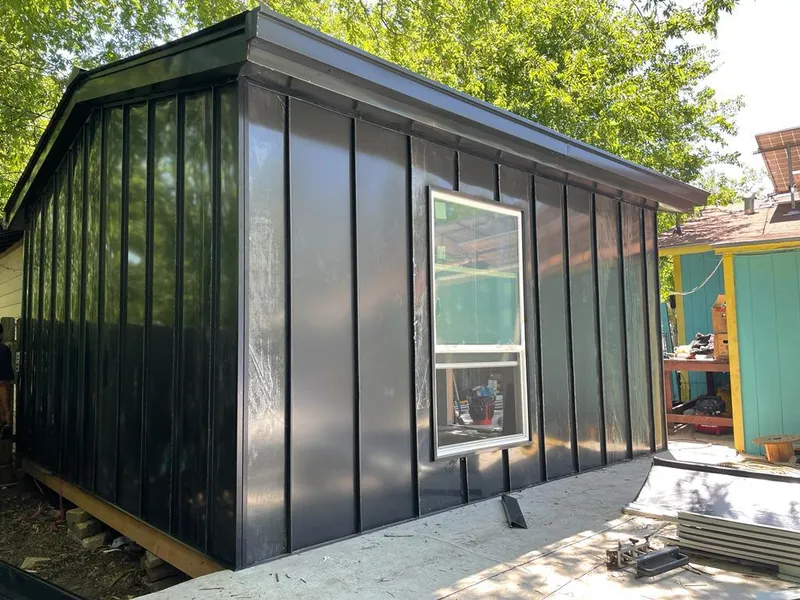 Black standing seam metal wall panels for Metal Roof Installation in Biddeford